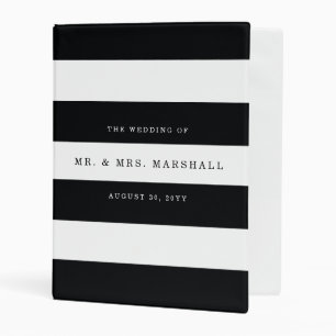 Chic Stripes Wedding Mini Binder