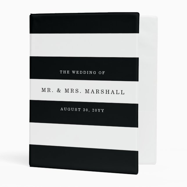 Chic Stripes Wedding Mini Binder (Front/Inside)