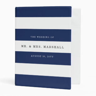Chic Stripes Wedding Mini Binder