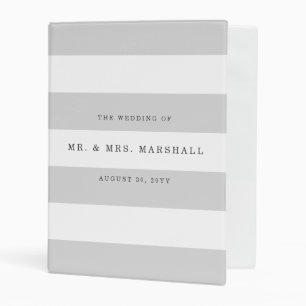 Chic Stripes Wedding Mini Binder