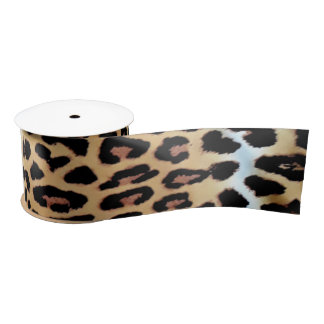 Chic Stylish Elegant Leopard Animal Print Satin Ribbon