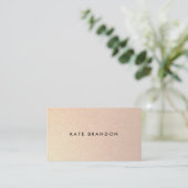 Chic Stylish Faux Brushed Gold Beauty Salon Business Card (Standing Front)