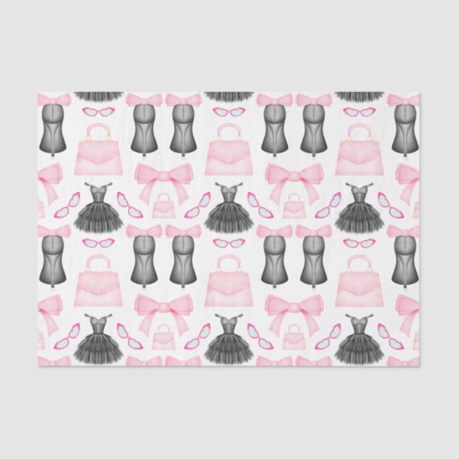 Chic Stylish Girly High Heels Fashion Pattern Tissue Paper (Front)