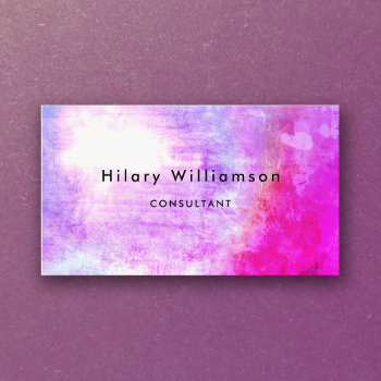 Chic Stylish Grunge Lilac Lavender Unique Abstract Business Card by TabbyGun at Zazzle