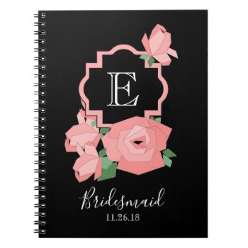 Chic & Stylish_lovely Pink Floral Notebook by GiftMePlease at Zazzle