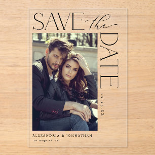 Chic Stylish Mod Photo Save the Date 2