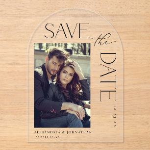 Chic Stylish Mod Photo Save the Date 2 Arc