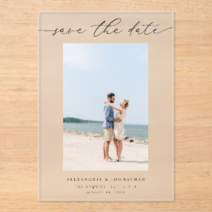 Chic Stylish Mod Photo Save the Date 3