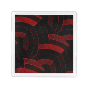 chic stylish modern chevrons acrylic tray