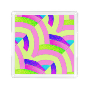 chic stylish modern chevrons acrylic tray