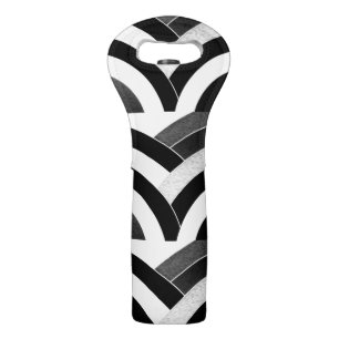 chic stylish modern chevrons wine bag