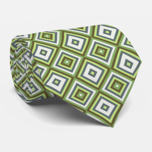 Chic Stylish Retro Midcentury Mosaic Art Pattern Neck Tie