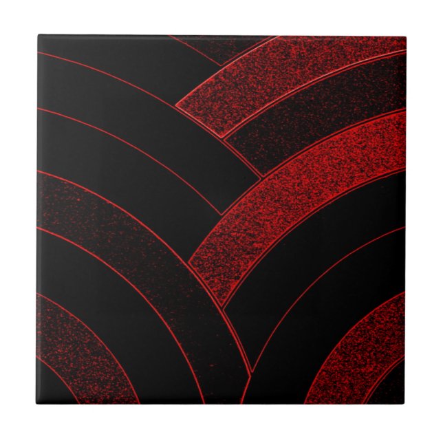 chic stylish sophisticated contemporary chevrons ceramic tile (Front)