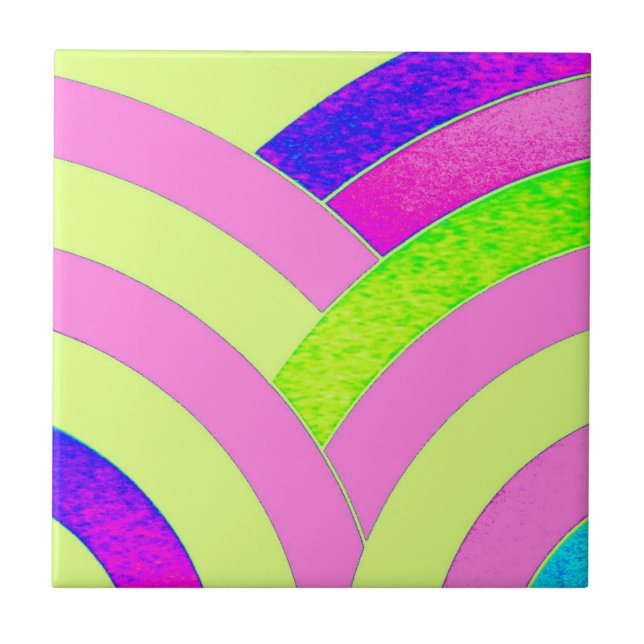 chic stylish sophisticated contemporary chevrons tile (Front)