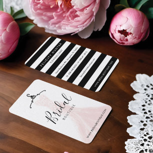Chic & Stylish Wedding Dress Bridal Boutique Business Card