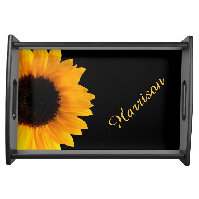 Chic Sunflower Custom Serving Tray (Front)
