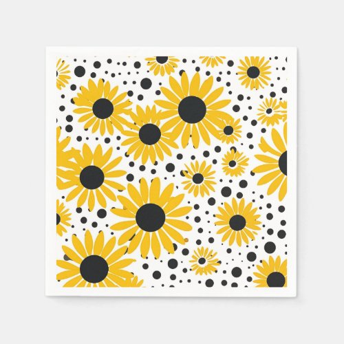Chic sunflower script name apron napkins