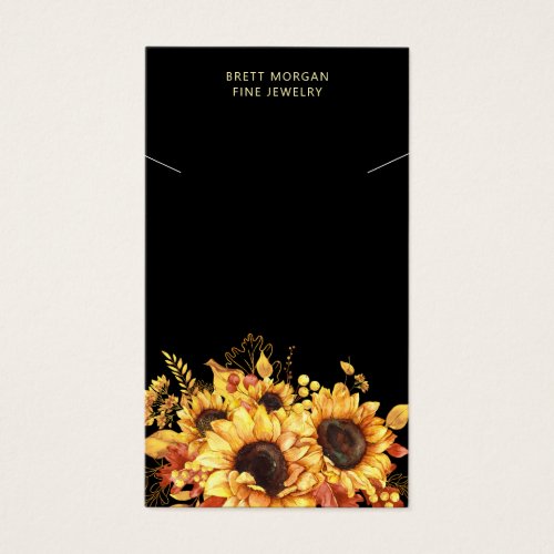 Chic Sunflowers Necklace Display Cards