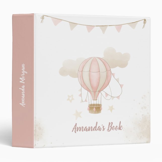 Chic Swan, Stars, Princess  3 Ring Binder (Front/Spine)