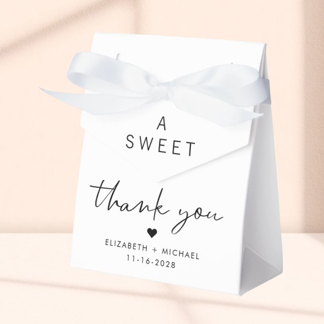 Chic Sweet Thank You Wedding Favor Boxes (Creator Uploaded)