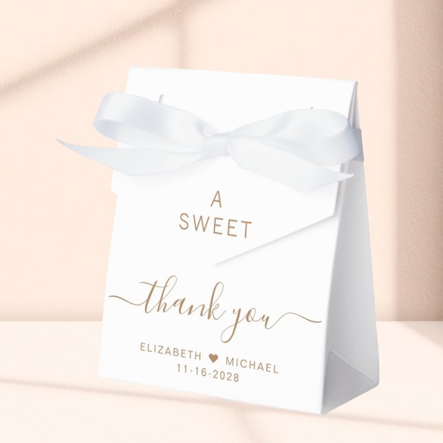 Chic Sweet Thank You Wedding Favor Boxes (Creator Uploaded)