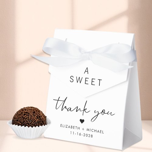 Chic Sweet Thank You Wedding Favor Boxes