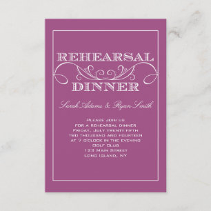 Chic Swirl Rehearsal Dinner Invitation