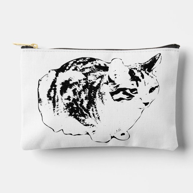 Chic Tabby Lines, Winter Polish Accessory Pouch (Front)