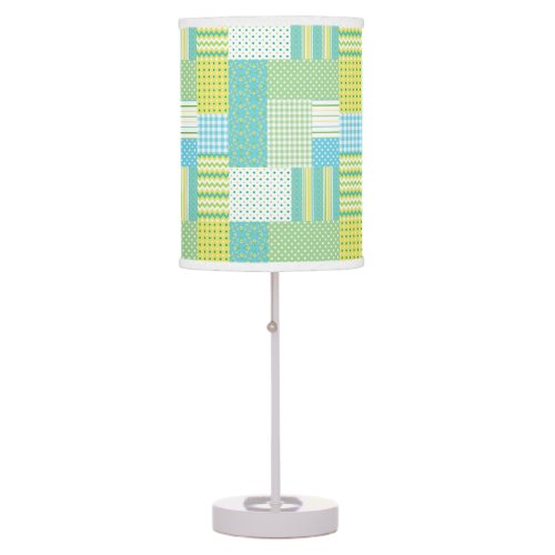 Chic Table Lamp and Shade Daffodils Faux_Patchwork
