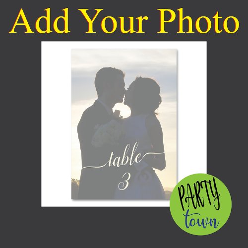 Chic Table Numbers Exotic Mist Wedding Photo