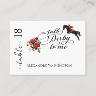 Chic Talk Derby To Me Race Horse Party Equestrian Place Card