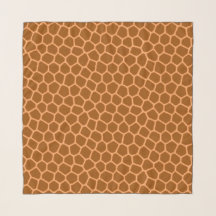 Chic Tan Giraffe Print Animal Pattern Scarf