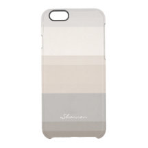 Chic Taupe, Cream and Gray striped iPhone 6 case