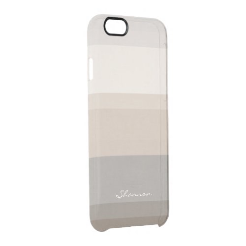 Chic Taupe Cream and Gray striped iPhone 6 case