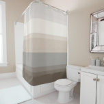 Chic Taupe, Cream And Gray Striped Shower Curtain at Zazzle