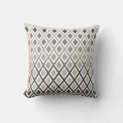 Chic Taupe Diamond Pattern Decorator Accent Throw Pillow