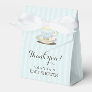 Chic Teacup in Blue Baby Shower Favor Box