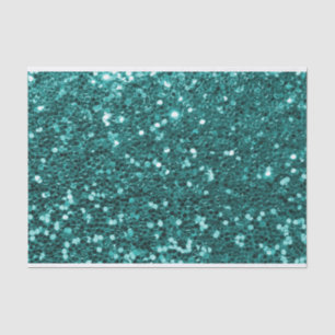 Chic Teal Faux Glitter Tissue Paper