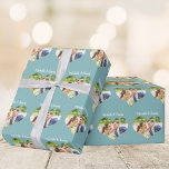 Chic Teal Hearts Couple Photo Romantic Custom Wrapping Paper<br><div class="desc">Chic custom teal couple photo wrapping paper with beautiful hearts filled with your favorite romantic photograph inside of each sweet heart. Show your love with this customizable gift wrap with white script. Order for your boyfriend,  girlfriend,  husband,  or wife.</div>
