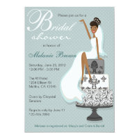 Chic Teal Modern Bride Contemporary Bridal Shower Invitation