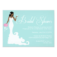 Chic Teal Modern Bride Posh Bridal Shower Invite