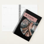 Chic Team Image Hair Salon Appointment Book Planner<br><div class="desc">The Chic Team Image Hair Salon Appointment Book Planner, part of the Black Pink Hair Stylist Business Cards & Suite collection features a team photo on its cover along with a logo, company name and the motto of the year. On its back is a solid black background with a soft...</div>