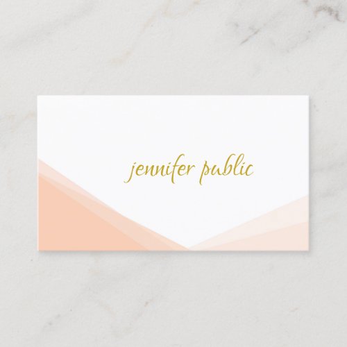 Chic Template Gold Hand Script Name Professional Business Card