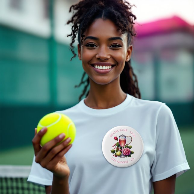 Chic Tennis Social Club Bachelorette weekend Button (Chic Tennis Social Club Bachelorette weekend Button)