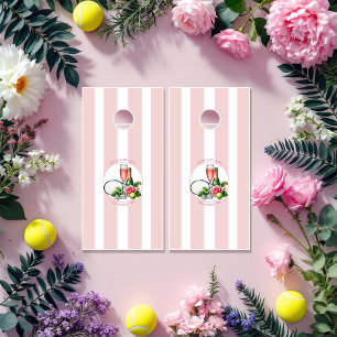 Chic Tennis Social Club Bachelorette Weekend Cornhole Set