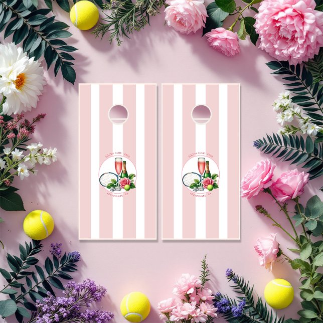 Chic Tennis Social Club Bachelorette Weekend Cornhole Set (Chic Tennis Social Club Bachelorette Weekend Cornhole Set)