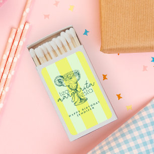 Chic Tequila Margarita Green Birthday Party Matchboxes
