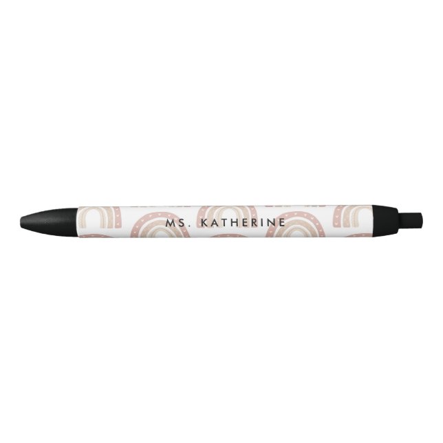 Chic Terracotta Boho Rainbow Thank You Gift Pen (Front)