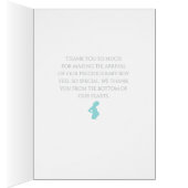 Chic Thank You Boy Baby Shower Pregnant Baby Bump (Inside (Right))