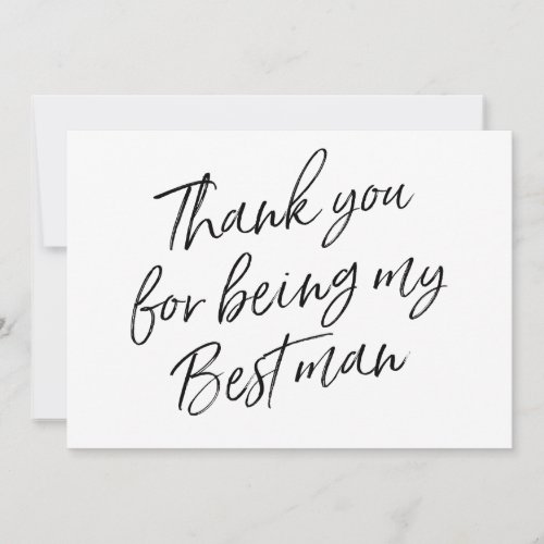 Chic Thank you for being my best man Thank You Card